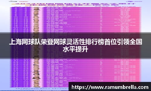 上海网球队荣登网球灵活性排行榜首位引领全国水平提升